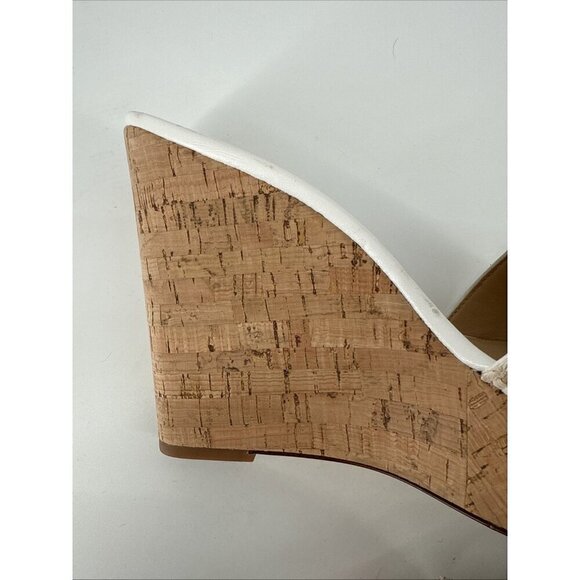 Veronica Beard Women's Size 10 White Dali Woven Wedge Sandals Shoes - Picture 11 of 13